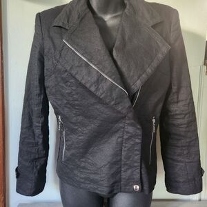 Nicole Miller Moto Biker Jacket Sz S